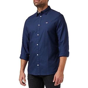 Tommy Jeans Casual overhemden voor heren, Blauw (Twilight Navy), S