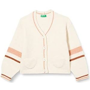 United Colors of Benetton Gebreid vest met lange mouwen voor meisjes en meisjes, Crèmewit 036, 5 Jaar