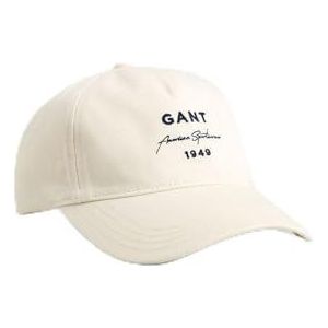 GANT Logo Script Cotton Twill Cap, crème, Eén maat