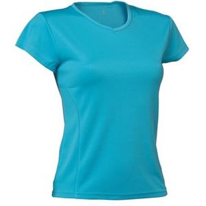 ASIOKA - Sportshirt voor meisjes - Technisch T-shirt voor meisjes Maga kort - Kleur Turquoise