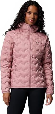 Columbia Delta Ridge 2 donsjack met capuchon voor dames, donsjack met capuchon, roze (Eraser Pink), S