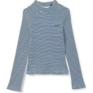 GANT Meisjes D2. Striped Rib Polo TOP Polohemd, Lapis Blue, Standaard