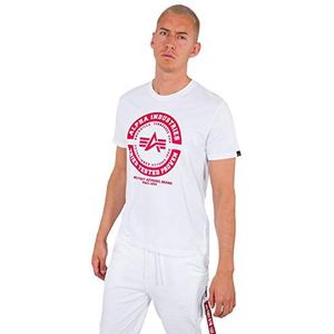 ALPHA INDUSTRIES T-shirt met korte mouwen voor heren, wit, XS