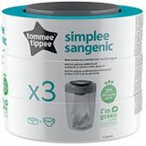 Tommee Tippee Simplee luieremmernavullingen, anti-geur- en anti-kiembescherming, 1 pak van 3 eenheden