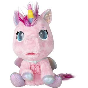CLUB PETZ Baby Unicorn | interactieve pony pluche dier in roze verandert in een eenhoorn met 35 geluiden en reacties en 9 accessoires | ideaal speelgoed voor kinderen vanaf +18 maanden