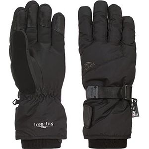Trespass Ergon II, zwart, L, warme gewatteerde waterdichte handschoenen voor dames en heren, uniseks, groot, zwart