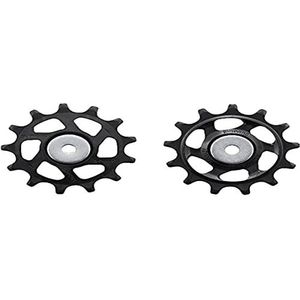 Shimano Spares SLX RD-M7100 trek- en geleidingspoelie set, Zwart