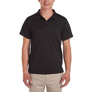 Nautica Young Men's Uniform Short Sleeve Performance Polo, zwart, L