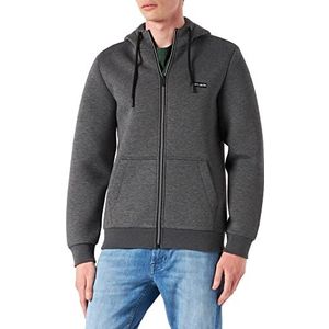 Teddy Smith G-nark Hoody met ritssluiting voor heren, Melange Zwart, XS