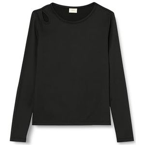 s.Oliver Meisjesshirt met lange mouwen met, zwart, 164 cm