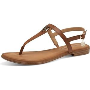 s.Oliver Dames 5-28105-44 platte sandaal, cognac, 38 EU