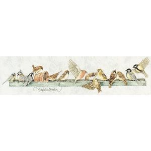 Lanarte telpatroon vogels voederplaats kruissteekverpakking, katoen, meerkleurig, 69 x 18 x 0,3 cm