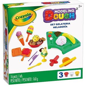 Crayola - Boetseerklei set ijssalon, leeftijd 3 jaar, om te spelen en cadeau, 16-delig, A1-1015