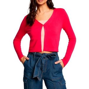 Morgan Vest met lange mouwen en V-hals, Bougainvillea, L