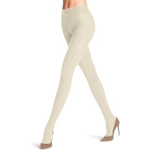 FALKE - On Doorzichtige Panty - Zwart - Biologisch Katoen/Wol