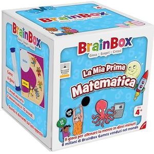 Asmodee - BrainBox: Mijn eerste wiskunde - spel om de geest te leren en te trainen, 1+ speler, 4+ jaar, editie in het Italiaans