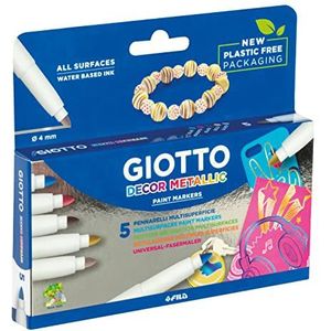 Giotto 452900 Decor Metallic Paint Markers Set of 5