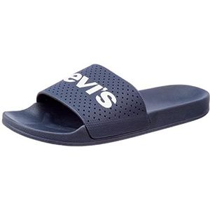 Levi's June Perf, platte sandalen voor heren, marineblauw, 45 EU