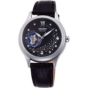 Orient Heren analoog automatisch horloge met lederen armband RA-AG0019B10B, zilver-zwart, Band