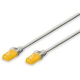 DIGITUS LAN kabel Cat 6A - 5m - RJ45 netwerkkabel - U/UTP niet afgeschermd - Compatibel met Cat-6 & Cat-7 - Grijs