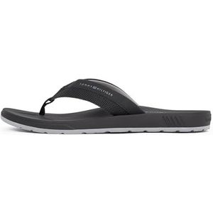 TOMMY HILFIGER - Molded Hilfiger Beach Sandal - Teenslippers - Zwart - 69% Polyurethaan, 31% Polyester PES