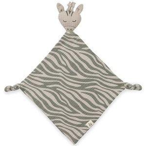 Hauck Knuffeldoek baby Cuddle N Play mousseline katoenen knuffeldeken voor jongens en meisjes, knuffeldier en knuffel, wasbaar op 60 °C, 25 x 25 cm, zebra sage