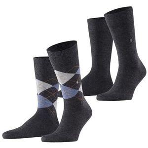 Burlington Everyday 2-Pack One size katoen multipack sokken heren grijs