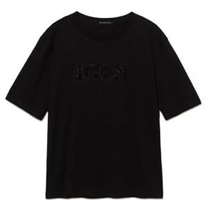 T-shirt, zwart, L
