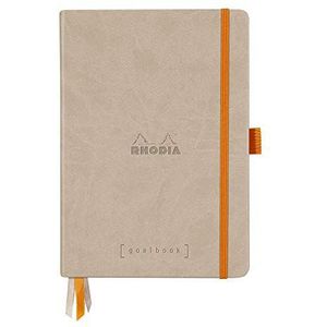 Rhodia 118775C GoalBook (DIN A5, 14,8 x 21 cm, 120 vellen, gestippeld, 90 g, elegant en praktisch), 1 stuk, beige