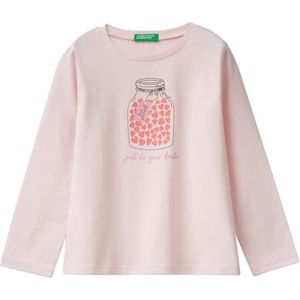 United Colors of Benetton T-shirt M/L, Roze, 5 jaar