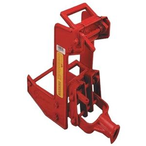 Guardian Valbescherming 2601 draagbare wandkrik, voor gebruik met 1-1/2 x 3-1/2 inch dennenstokken of 1 inch buitenstalen buis, smeedbaar ijzer, rood