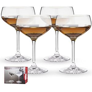 Spiegelau 4-delige cocktailschaalset, champagneschaal/coupette, kristalglas, 235 ml, Perfect Serve, 4500174