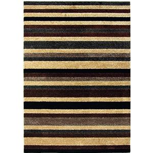 Dandy by William Armes, Linea Stripe Area tapijt, Chocolade/Caramel, 140 x 200