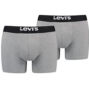 Levi's Solid Basic Boxershorts voor heren, Middelgrijze mix, M