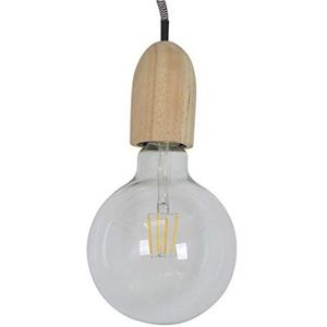 Zons Hanglamp + led-lampen, grijs, 4 stuks
