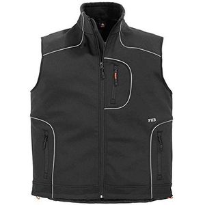 FHB softshell vest, Martin, maat 3XL, zwart, 78517-20-3XL
