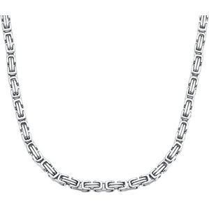 Amor halsketting van roestvrij staal voor heren, 50 cm, zilver, geleverd in geschenkverpakking, 9352555