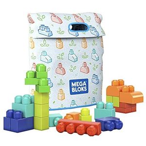 MEGA GVX10 - Mega Bloks Bouw- en Speeltassenset, 60 grote bouwstenen van plantaardig plastic, speelgoed cadeauset voor kinderen vanaf 1 jaar