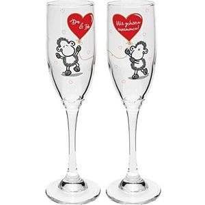 Sheepworld Champagneglas Set Du & Ich: Twee glazen