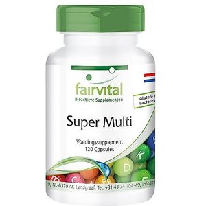 Fairvital | Super Multi - HOOG GEDOSEERD - 120 capsules - multivitamine voedingssupplement volgens Linus Pauling