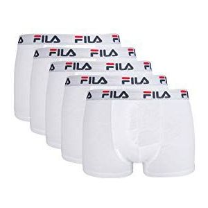 Fila FU5016/5 heren boxershorts, XXL, wit, 5 stuks