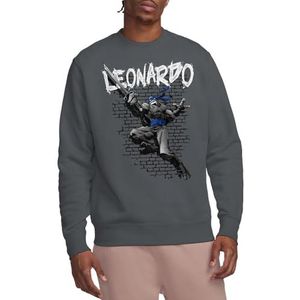 Teenage Mutant Ninja Turtles Tmnt Tmnt Leonardo Crew Sweatshirt, Houtskool, Small, houtskool, S