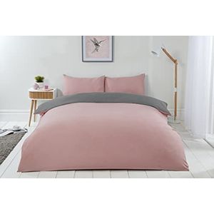 Emma Barclay Lyla Omkeerbaar Dekbedset in Blush Roze/Grijs - Eenpersoons
