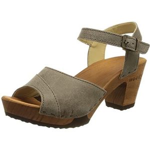 Woody Dames Yara houten schoen, zand, 36 EU, zand, 36 EU