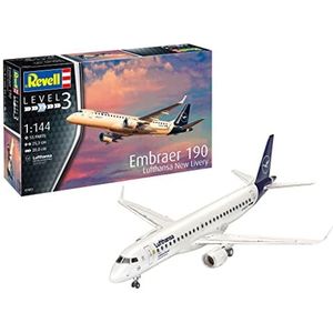 1:144 Revell 03883 Embraer 190 Lufthansa Plane - New Livery Plastic Modelbouwpakket