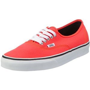 Vans U Authentic VTSV8PY Sneakers voor volwassenen, uniseks, Rood Neon Rood Oranje, 35 EU