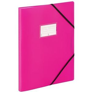 VIQUEL - FEEL'EASY - Documentenmap voor 120 weergaven A4 - Documentenbescherming van robuust kunststof - 60 hoezen - Ideaal voor kantoor of thuis - Roze