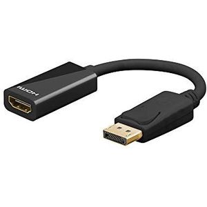 Goobay 67881 DisplayPort naar HDMI-adapter, DP-stekker > HDMI-aansluiting, 0,1 m kabel