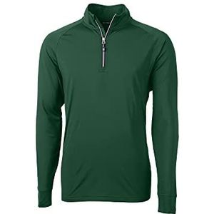 Cutter & Buck Men's Long Sleeve Adapt Eco Knit Quarter Zip Pullover, Hunter, M