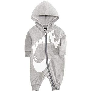 Nike Overall, jumpsuit, voor babyjongens, met capuchon, donkergrijs gemêleerd, 3 maanden, Donkergrijze Hei, 3 maanden